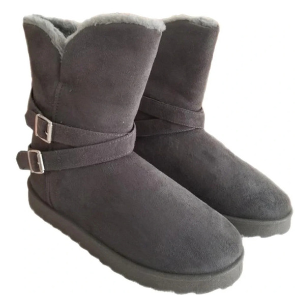 New Attitude Eddie Gray Boots size 8 medium JJ346.  Fax fur inside. - Picture 5 of 7